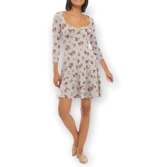 NWT BeBop Floral Hacci Skater Dress - Picture 1 of 4